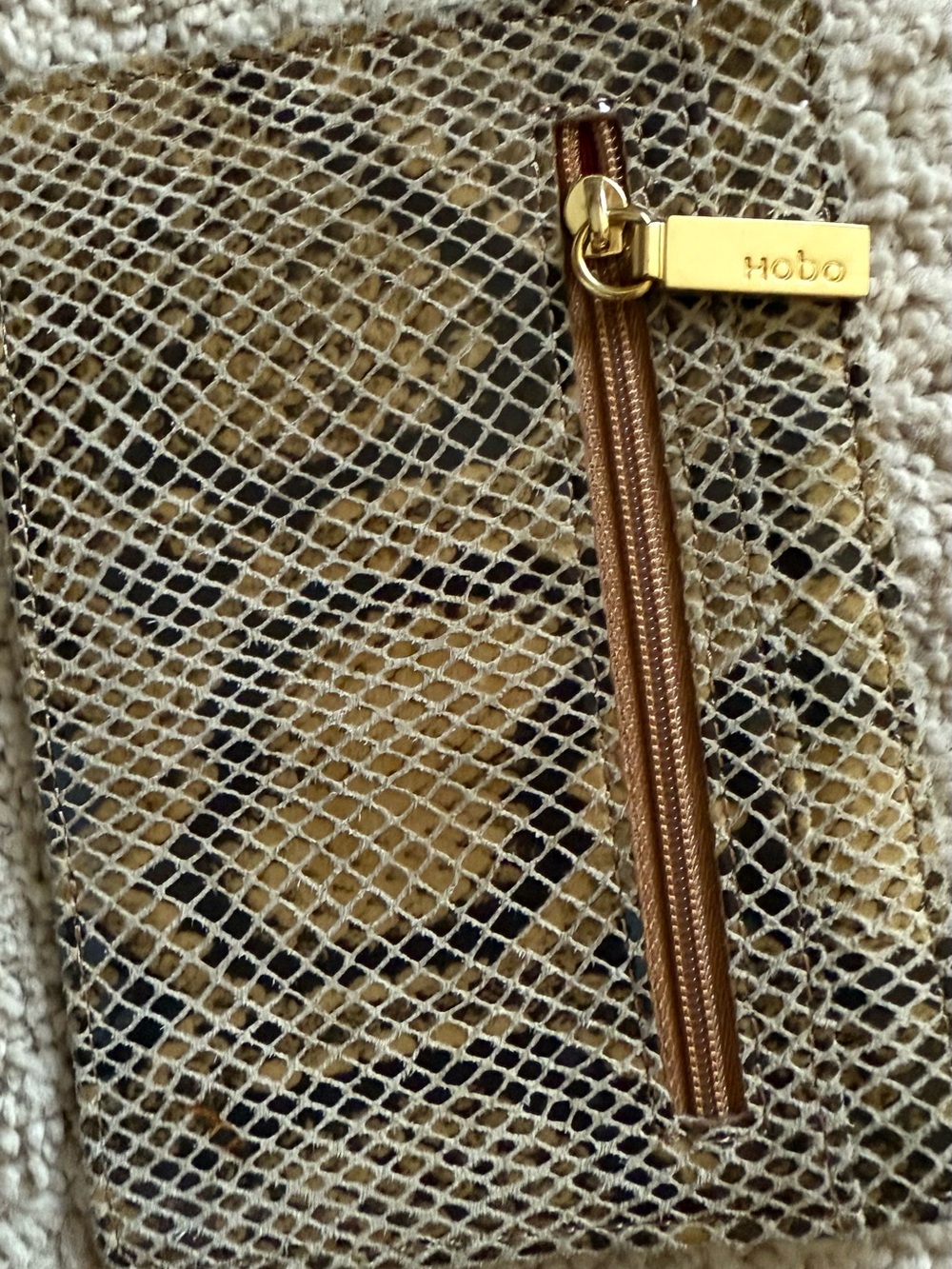 Hobo Snake-Print Leather card holder - Hobo